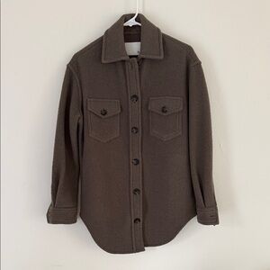 Aritzia Wilfred Free merino  wool Taupe shacket xs